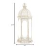 Large Graceful Distressed White Lantern