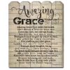 "Amazing Grace" by Cindy Jacobs, Printed Wall Art on a Wood Picket Fence