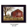 "Flag Barn" By Billy Jacobs, Printed Wall Art, Ready To Hang Framed Poster, Black Frame