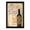 "Good Wine" By Marla Rae, Printed Wall Art, Ready To Hang Framed Poster, Black Frame