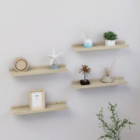 Wall Shelves 4 pcs Sonoma Oak 15.7"x3.5"x1.2"