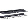 VEVOR Power Tool Organizer, 4 Slot, 2 Layers, 2 Pack Cordless Drill Holder Wall Mount, Battery Charging Station Storage Rack