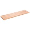 Wall Shelf Light Brown 70.9"x19.7"x(0.8"-1.6") Treated Solid Wood Oak