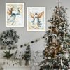 Trendy Decor 4U 2-Piece Vignette Angels We Have Heard on High White Framed Wall Art for Living Room, Holiday Wall Art Print for Home Decor