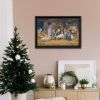 Trendy Decor 4U The Greatest Gift of All - The Birth of Christ Black Framed Wall Art for Living Room, Nativity Wall Art Print for Home Decor