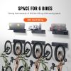 VEVOR Bike Storage Rack Wall Mount Garage Bike Holder & 3 Shelves for 6 Bicycles