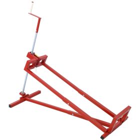 Metal Lawn Mower Lift (Color: Red)