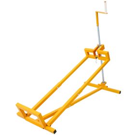 Metal Lawn Mower Lift (Color: Yellow)