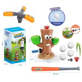 Sprinkler Outdoor Water Spray Toy Garden Water Toys Summer Yard Cartoon Splash Sprinkler Baby Bath Toy For Kids (Option: Stump baseball with nozzle)